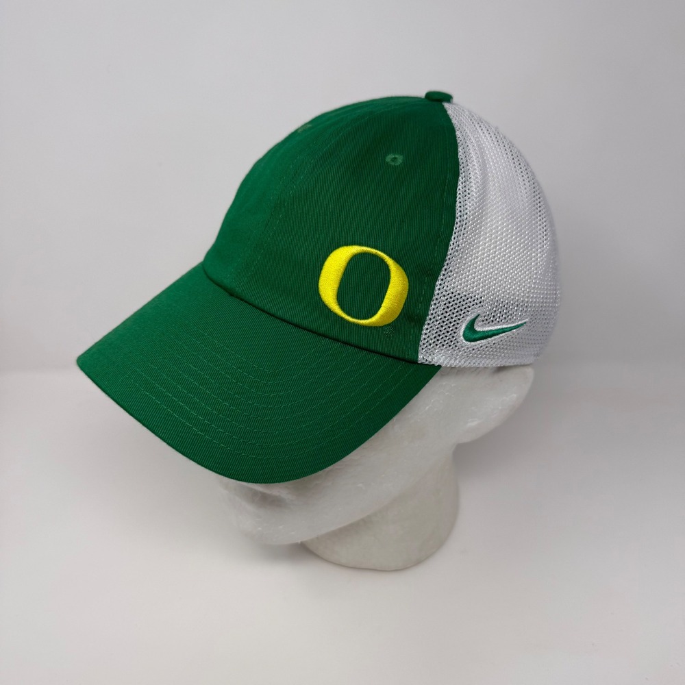Nike Heritage86 Oregon Ducks Green White Mesh Trucker Hat Adjustable 33313X-OD1
